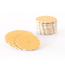Load image into Gallery viewer, SCALLOPED EDGE CAKE POP BOARDS, CHAMPAGNE (50)  (buy in groups of 2)