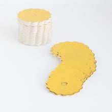 Load image into Gallery viewer, SCALLOPED EDGE CAKE POP BOARDS, GOLD (50pcs) (buy in groups of 2)